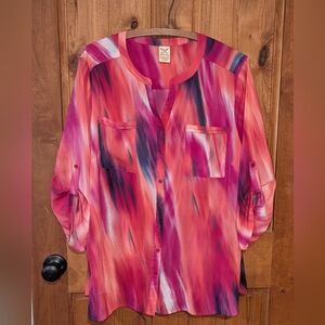 Faded Glory Pink and Purple Blouse